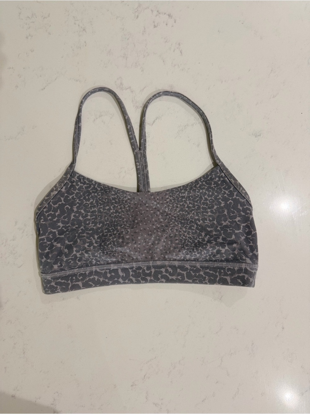 lululemon athletica Light Mauve Print Flow Y Bra Nulu